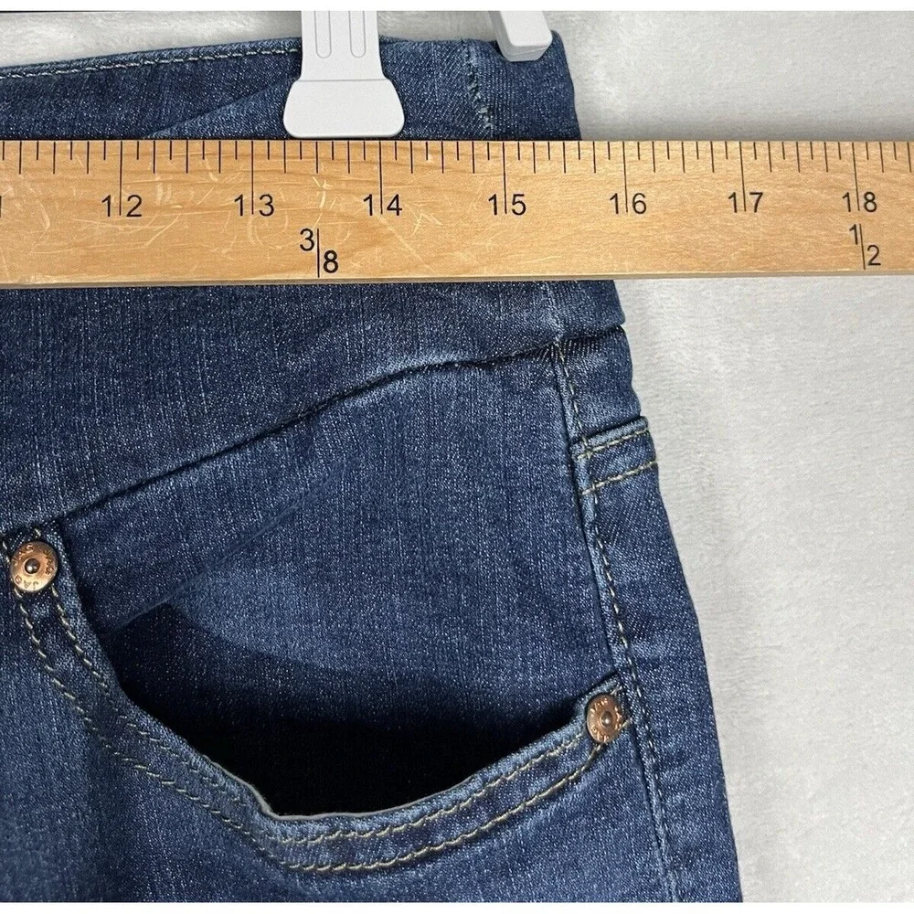JAG Jean Women 8/33 Blue Wash Paley Boot Stretch Pull On High-Rise Whisker City